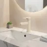 Robinet d'évier de lavabo monté sur le pont à poignée… – vue 1