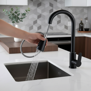 Robinets de cuisine mitigeur d’évier extractible Flexible 2 Modes buse robinet d’eau froide et chaude 360 ° Robinet de rotation Robinets de cuisine mitigeur d’évier extractible Flexible 2 Modes buse robinet d’eau froide et chaude 360 ° Robinet de rotation