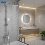 ULA robinet de douche en acier inoxydable, cascade, robinet de salle de bains, ensemble de douche, système de douche à pluie, mélangeur de douche d&rsquo;eau chaude et froide