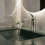 Becola – lavabo en Jade naturel tout en cuivre, lavabo de robinet de salle de bains, robinet de sortie de cascade mixte chaud et froid