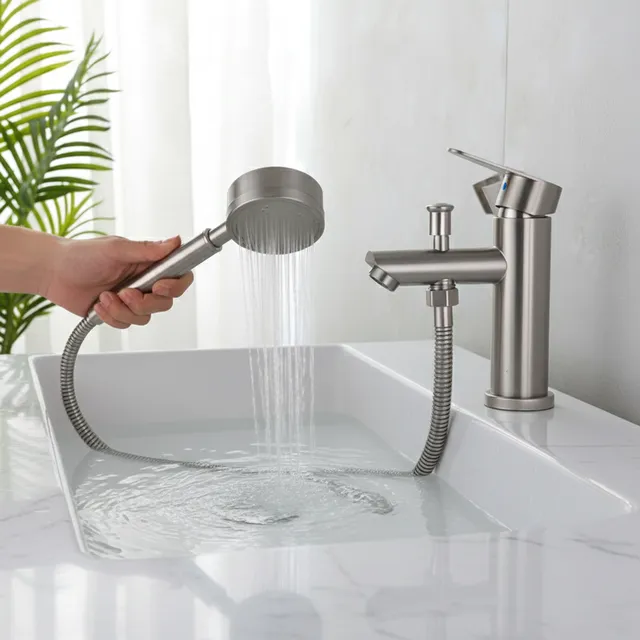 Robinet de lavabo de salle de bains en acier inoxydable