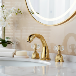 Robinets de lavabo poignée en cristal robinet d&rsquo;évier de salle de bains moderne Double poignée 3 trous robinets mélangeurs de lavabo de bain en laiton torneiras do banheiro