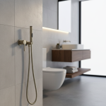 Robinets de douche de Bidet en Nickel brossé, robinet rond hygiénique en laiton Shattaf, mélangeur d&rsquo;eau chaude et froide, toilettes, salle de bains, douche de Bidet