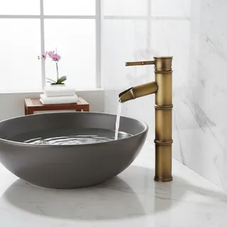 Robinet de lavabo en laiton Antique en forme de bambou