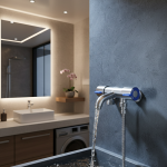 Robinet de salle de bains à Double commande, robinet d&rsquo;eau froide en acier inoxydable à Double poignée, robinet de Machine à laver de salle de bains, Valve triangulaire