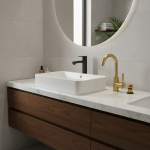 Robinet de lavabo de salle de bains en laiton noir, mitigeur d&rsquo;eau froide et chaude, robinet d&rsquo;évier en Nickel brossé or Rose Bronze robinets avec Drain Pop Up