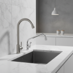 Robinet de cuisine en acier inoxydable, robinet mural rotatif simple d&rsquo;évier d&rsquo;eau froide, robinet universel de cuisine domestique