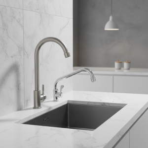 Robinet de cuisine en acier inoxydable, robinet mural rotatif simple d’évier d’eau froide, robinet universel de cuisine domestique Robinet de cuisine en acier inoxydable, robinet mural rotatif simple d’évier d’eau froide, robinet universel de cuisine domestique