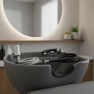 Tuyaux d'eau froide et chaude pour coiffeur
