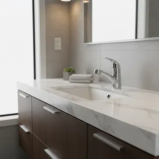 Robinet de lavabo de salle de bains à trou unique chromé