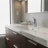Robinet de lavabo de salle de bains à trou unique chromé – vue 1