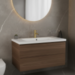 Robinet mitigeur d&rsquo;eau chaude et froide en laiton doré brossé, robinet de lavabo de salle de bains, robinet de Bidet