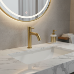 Robinet de lavabo froid simple en acier inoxydable 304, or brossé, robinet de lavabo de salle de bains, robinets de lavabo de salle de bains, lavabo de toilette