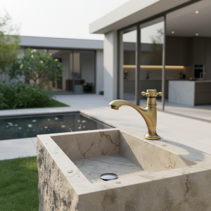 Lavabo en laiton antique, simple, froid, extérieur, plat, anti-gel, Contation, marbre, pierre, balcon, cour Lavabo en laiton antique, simple, froid, extérieur, plat, anti-gel, Contation, marbre, pierre, balcon, cour