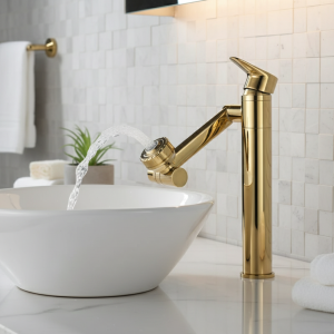 Bassin Rotatif à 360 Degrés, Robinet HOmall Moderne, Or, Robinetterie, Poignée Unique, Trou Unique, Cascade Chaude et Froide Bassin Rotatif à 360 Degrés, Robinet HOmall Moderne, Or, Robinetterie, Poignée Unique, Trou Unique, Cascade Chaude et Froide