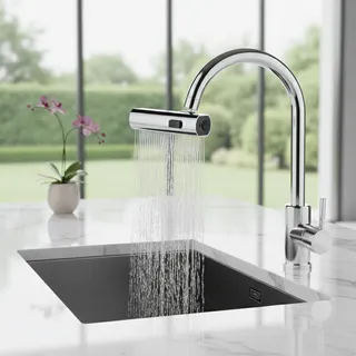Robinet cascade pressurisé universel rotatif