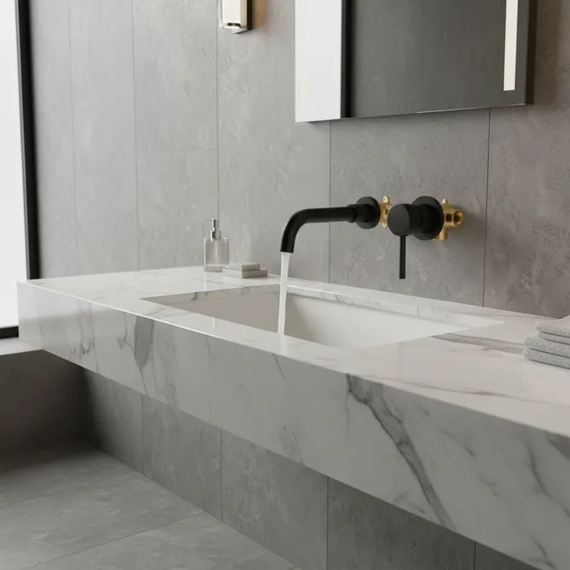 Robinet de lavabo noir mat