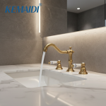 EllMAIDI-Robinet de ark chromé en laiton, robinet à double pied monté sur le pont, robinet d&rsquo;eau chaude et froide, robinet de centre commercial, F/05 et 3 pièces