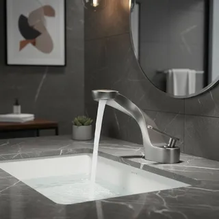Robinet de Cascade Froide et Chaude en Laiton Chromé