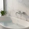 Robinet de baignoire en laiton argenté – vue 1