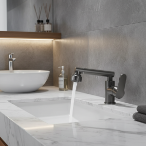 Robinet de lavabo chaud et froid domestique, Booster multifonction, robinet rotatif universel, salle de bains et cuisine universel Robinet de lavabo chaud et froid domestique, Booster multifonction, robinet rotatif universel, salle de bains et cuisine universel