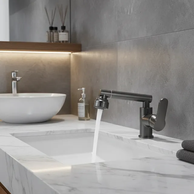 Robinet de lavabo chaud et froid domestique