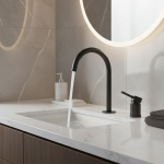 Lavabo monté sur le pont en acier inoxydable 304, eau chaude et froide, dégrad, noir