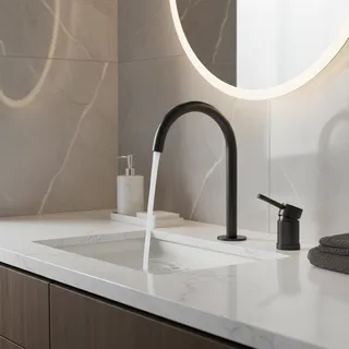 Mitigeur monocommande lavabo acier inoxydable 304 brossé noir nickel…