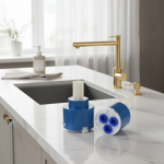 Vanne à cartouche en céramique pour robinet de centre commercial, accessoires de remplacement, cuisine, 35mm, 40mm