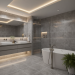 Robinet de baignoire de douche en acier inoxydable 304, Nickel brossé, Valve d&rsquo;angle réglable, pied incurvé en laiton massif