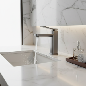 STARON robinets de salle de bains robinet de lavabo mélangeur de lavabo de salle de bains monté sur le pont mitigeur d&rsquo;évier de salle de bains eau chaude et froide