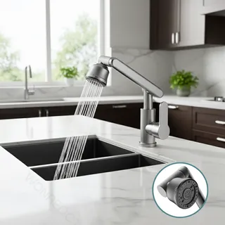 Robinet de toilette universel en acier inoxydable 1080