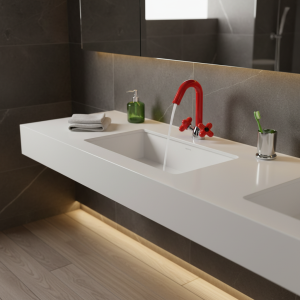 VGX-Lavabo à double poignée HOF/05, robinet de ark, robinet en laiton, centre commercial, rouge, vert VGX-Lavabo à double poignée HOF/05, robinet de ark, robinet en laiton, centre commercial, rouge, vert