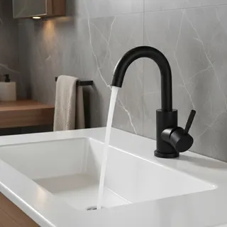 Shinesia robinet de lavabo de salle de bains série noir mat pour évier…