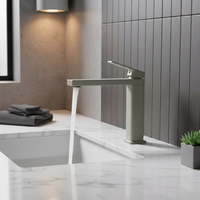 Mitigeur Lavabo Monotrou Laiton Cascade Bec Plat…