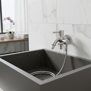 Robinet de Machine à laver en acier inoxydable, robinets d’eau multifonctionnels 1 en 2 sorties, Double robinet de jardin, salle de bains, cuisine, robinet de vadrouille Robinet de Machine à laver en acier inoxydable, robinets d’eau multifonctionnels 1 en 2 sorties, Double robinet de jardin, salle de bains, cuisine, robinet de vadrouille