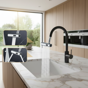 Nouveau Robinet d&rsquo;extension pivotant universel à trois modes, cascade de cuisine, buse anti-éclaboussures, évier multifonction