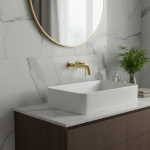 Robinet de ark à double commande froid et chaud à poignée unique, robinet de salle de bain moderne mural en laiton noir PLANwith design dissimulé 2 trous