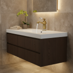 Robinet de salle de bains finition Bronze Antique, lavabo en laiton massif, robinets mélangeurs d&rsquo;eau à poignée unique, grue de bain avec tube