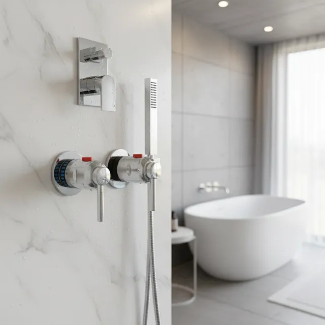 Poignée commande thermostatique mitigeur douche robinet…