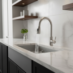 Le bassin de cuisine a 2 canoniques, remplace l&rsquo;eau chaude et froide et l&rsquo;arrosage de la douche