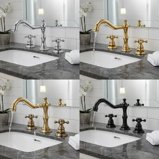 Kmmoun robinet de lavabo de salle de bains à bec fixe