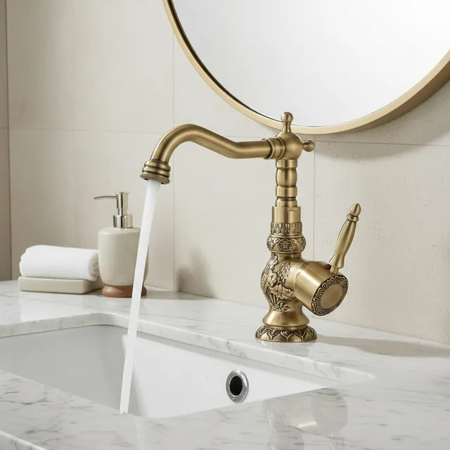 Quyanre robinet de lavabo de salle de bains en laiton…