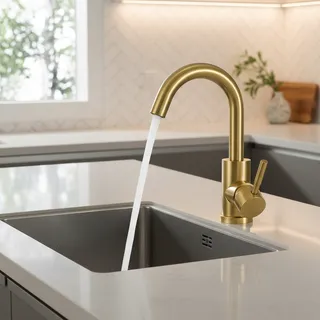 Robinet de cuisine en acier inoxydable 304