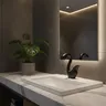Mitigeur lavabo bec haut courbé style cygne…