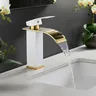Nouveau robinet cascade de luxe noir blanc or