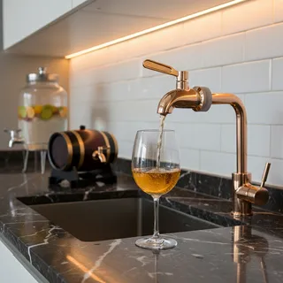 Robinet distributeur de boissons or Rose