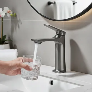 Robinet lavabo monotrou monocommande poignée unique mélangeur eau…