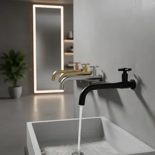 Robinet de lavabo mural