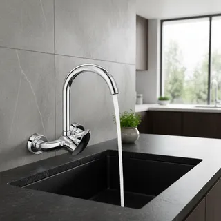 Dans le mur Robinet de cuisine Lavabo chaud et froid Lavabo Lavabo…